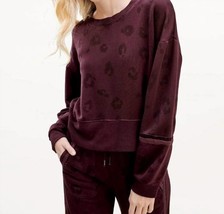 Splendid corinna pullover in Black Cherry Leopard - £66.52 GBP