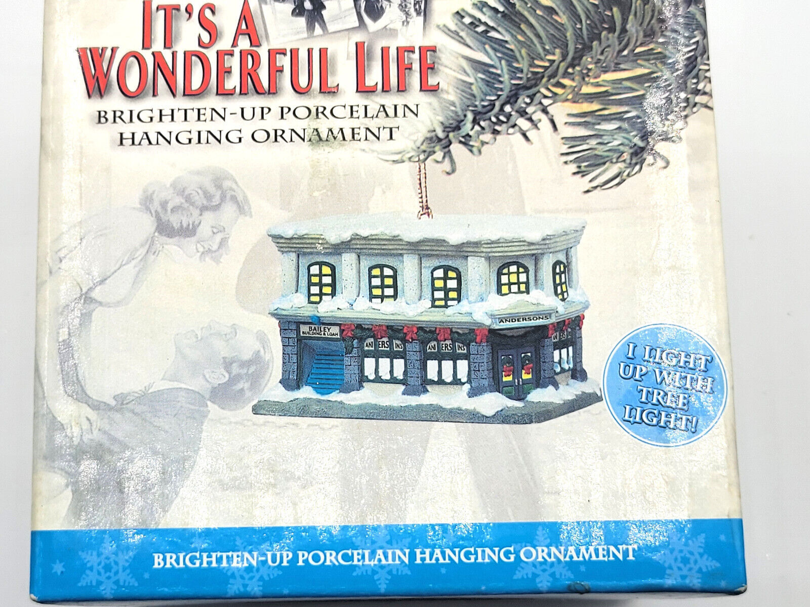 Primary image for Anderson's Bank Building Ornament It's A Wonderful Life Village Enesco 2002