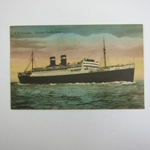 Ship Postcard SS Virginia Panama Pacific Line Steamship Hand Color Vintage 1931 - £7.47 GBP