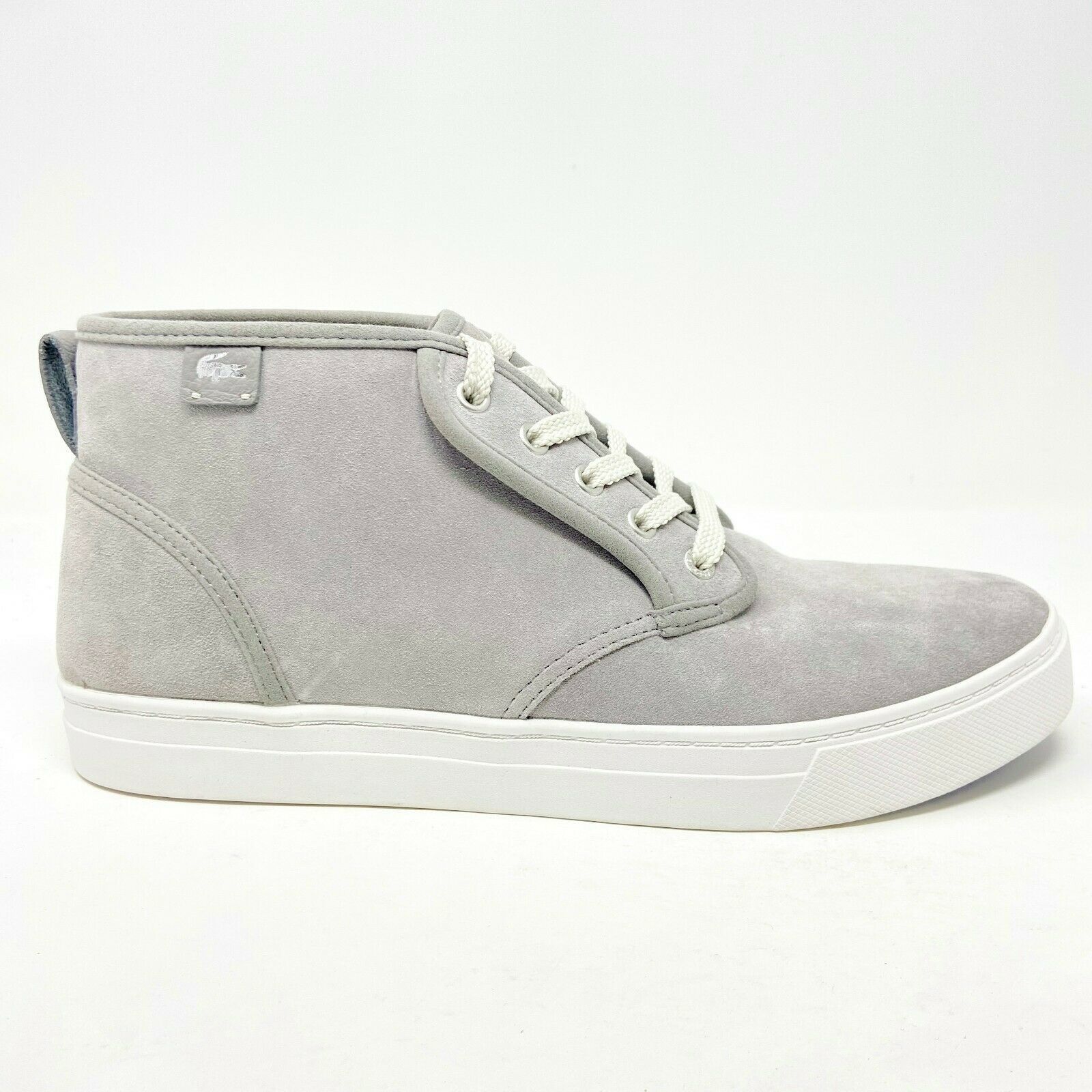 Lacoste Thurmans RC STM Mid Suede Gray White Mens Chukka Casual Sneakers - £55.09 GBP