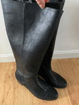 Black riding boots, size 9.5with expendable calf - $49.50