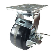 4&quot; X 2&quot; Heavy Duty &quot;Phenolic Wheel&quot; Caster - Swivel With Brake - £34.68 GBP