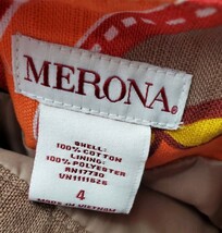Merona Women's Skirt Size 4 Lined Brown/Orange/Yellow image 5