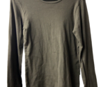 Bella Long Sleeved T shirt Womens Large Brown Round Neck 100% Cotton Pla... - $9.90
