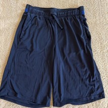 Members Mark Athletic Boys Navy Blue Shorts Pockets Elastic Waist 14-16 - £7.42 GBP