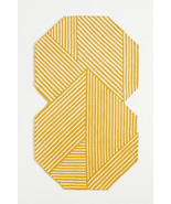 Premium Quality 5&#39; x 8&#39; Stripe Illusion Gold Hand Tufted Anthropologie W... - $482.91 CAD