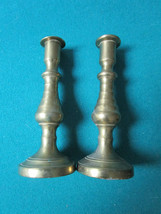 Brass Pair Of Vintage Candleholders 6 1/2&quot; Original - £19.84 GBP