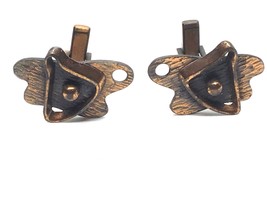 Copper cuff links Mid Century Modern 1960s - $1.34 CAD