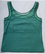 Danskin Athletic Active Sports Bra M Double Shirt Tank Top Green Running... - $12.99