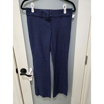 LOFT Marisa Trousers Blue 00P Petite Stretch Linen Blend Pants Career Of... - $28.00