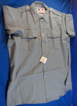 Flying Cross Blue Short Sleeve Button Up Uniform Top Shirt 95R6625 Extra Large - £19.10 GBP