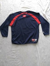 Rawlings Men&#39;s Large Baseball Long Sleeve Shirt Blue Red With A &#39;P&#39; - £18.67 GBP