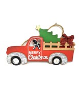 Holiday Time Wooden Truck Merry Christmas Sign - New - £14.93 GBP
