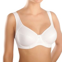 BRA FULL COVERAGE WIDE STRAPS BEIGE UNDERWIRE SOFT CUP MADE IN EUROPE D ... - £44.16 GBP