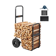 VEVOR Firewood Log Cart, 250lbs Load, Outdoor and Indoor Wood Rack Stora... - $61.90