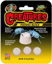 Zoo Med Creatures Feeding Block: Enrichment &amp; Supplemental Feed for Beetles &amp; Ro - £2.28 GBP+