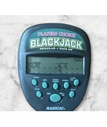 1997 Radica Pocket BLACKJACK 21 Green Handheld Electronic Game Tested Works - $1.49