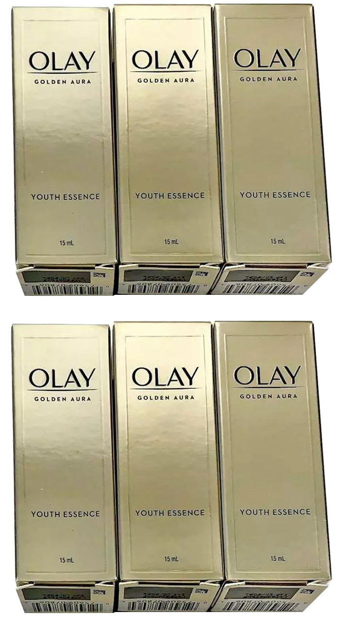 READ - 6X OLAY Golden Aura Youth Facial Essence Face Serum, 0.5 oz EA, 10 2021