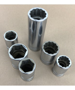Snap On Tools 1/2” Drive 6pc Socket Lot SAE TW281 SW261 SVS261 TW221 SW2... - £54.98 GBP