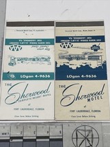 Lot Of 2 Matchbook Cover  The Sherwood Resort Motel  FT Lauderdale, FL  gmg - £11.59 GBP