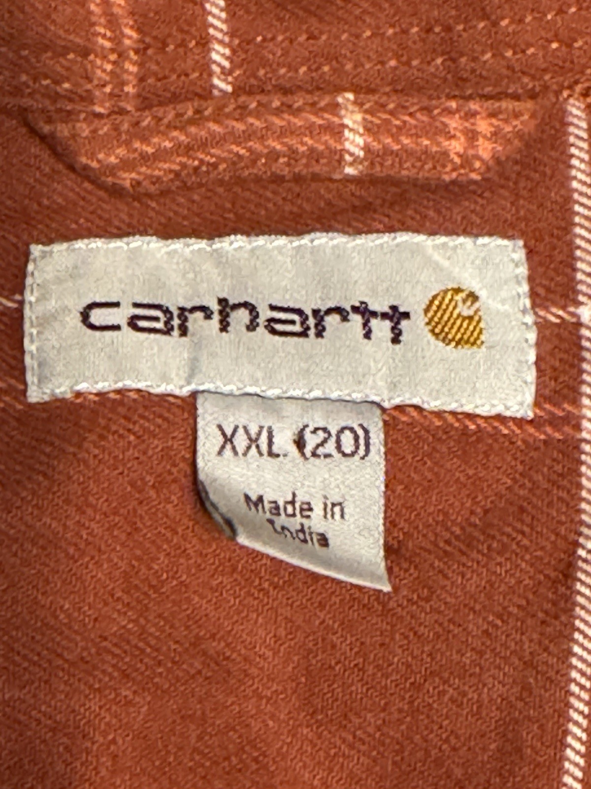 Carhartt Men’s XXL Plaid Long Sleeve Shirt Red Button-Up Workwear Stretch Item image 4