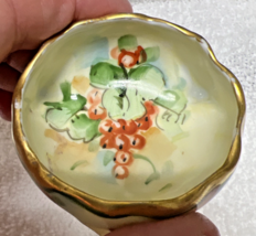 Royal Austria Hand painted Orange Berry Grape w GOLD Bone China Open Sal... - $16.34