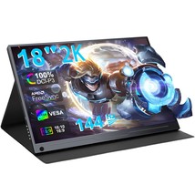 Portable Monitor 18 Inch 2K 144Hz Gaming Monitor 2560X1600 Qhd 100% Dci-P3 Hdr L - £449.55 GBP