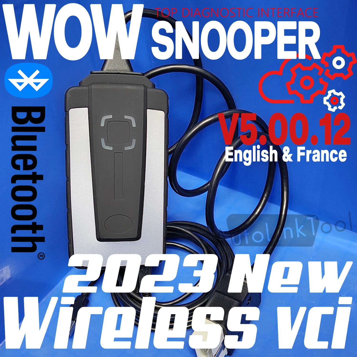 A+++ Wow Snooper Full Chip Bluetooth VCI Diagnostic Tool V5.00.12 Update Works D - $185.76