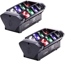 Moving Head Dj Lights 2 Pack DJ Stage Light, Spider DJ Lights DMX512 Sound - £128.99 GBP