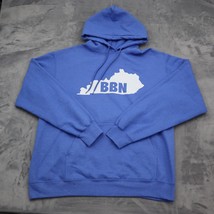 Port and Company Sweatshirts Mens L Blue Core Fleece Drawstring BBN Hoodie - $29.68
