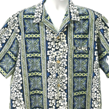Royal Hawaiian Creations Tapa Column Coco Button Shirt size XL Mens 52x31 - £26.34 GBP