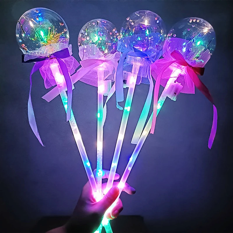1PC Kids Colorful Glowing Sticks Flashing Heart Star Butterfly Girls Princess - £7.03 GBP