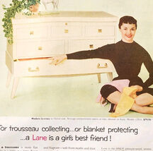 1955 Lane Cedar Chests Modern Lowboy Advertisement Vintage Furniture DWQQ7 - $13.94 CAD