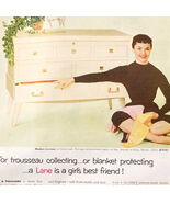 1955 Lane Cedar Chests Modern Lowboy Advertisement Vintage Furniture DWQQ7 - €8,58 EUR