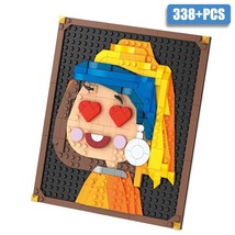 Creative Girl with a Pearl Earring World Famous Painting Building Blocks Ideas M - £40.15 GBP