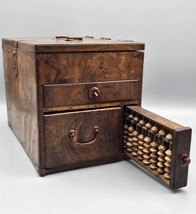 Antique Japanese Taisho Era Suzuribako (Writing Box) with Soroban (Abacus) - £375.72 GBP
