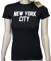 SCREEN PRINTED Ladies New York City T-Shirt Black White NYC Tee Womens F... - $11.99