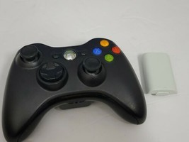  Official Microsoft Xbox 360 BLACK Wireless Controller Genuine OEM white... - $25.99