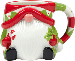 Gnome 37335 Holiday Magic 3D Ceramic Mug Set of 4 Susan Winget 6.5&quot; L - £42.73 GBP