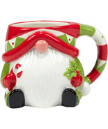 Gnome 37335 Holiday Magic 3D Ceramic Mug Set of 4 Susan Winget 6.5&quot; L - £42.63 GBP