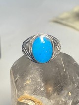 Turquoise ring size 6.75 southwest band sterling silver women men boys - $1,281.53 MXN