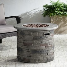 Blomgren 32-Inch Stone Circular Mgo Fire Pit With Grey Top - 40,000 Btu - £879.06 GBP