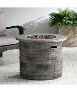 Blomgren 32-Inch Stone Circular Mgo Fire Pit With Grey Top - 40,000 Btu - £888.32 GBP