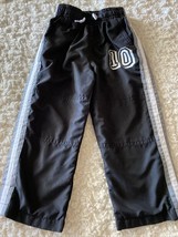 Healthtex Boys Black White Gray Side Stripe 10 Athletic Pants 2T - $5.39