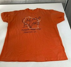 Vintage Chicago Bears Summer Training Camp T-Shirt XL Orange Screen Stars - £30.96 GBP
