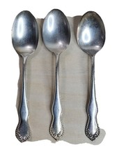 HOLMES &amp; EDWARDS XIV Silver plated Soup Spoon 7” Long Set of 3  - $9.59