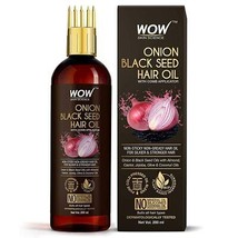 WOW Skin Science Oignon Graine Noire Cheveux Huile avec Peigne Applicati... - £23.65 GBP
