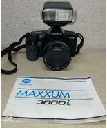 Minolta maxxum 3000i 35mm film camera with 35-80m With Bag Tested works! - €51,78 EUR