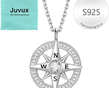 Graduation Gifts, Compass Necklace for Women 925 Sterling Silver Compass... - $47.01