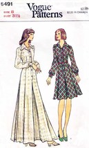 Misses&#39; DRESS Vintage 1970&#39;s Vogue Pattern 8491 Size 8 - $12.00